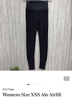 Womens Size XXS Alo Airlift Grey Leggings EUC